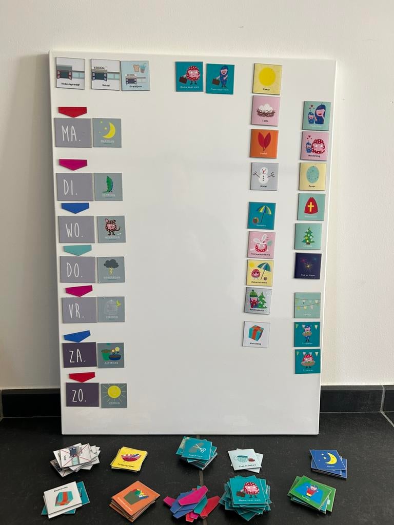 Weekplanner voor kind met magnetische pictogrammen, Kinderen en Baby's, Ophalen, Gebruikt