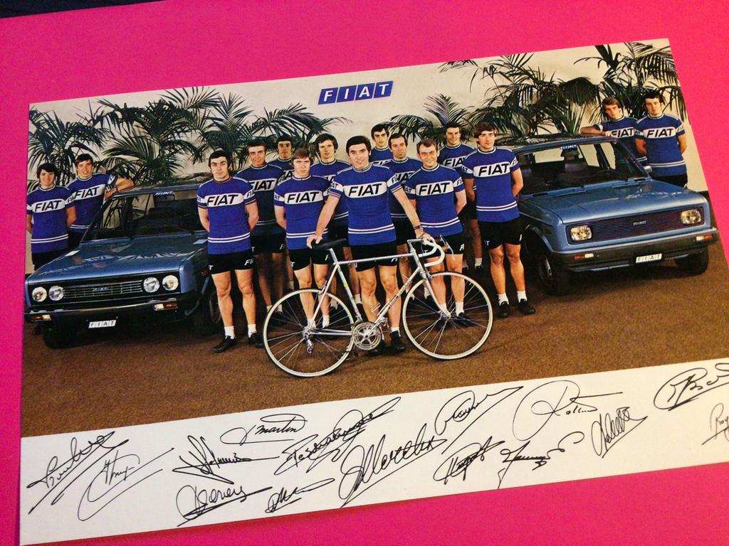 wielerkaart 1977 team fiat merckx sercu, Verzenden, Zo goed als nieuw