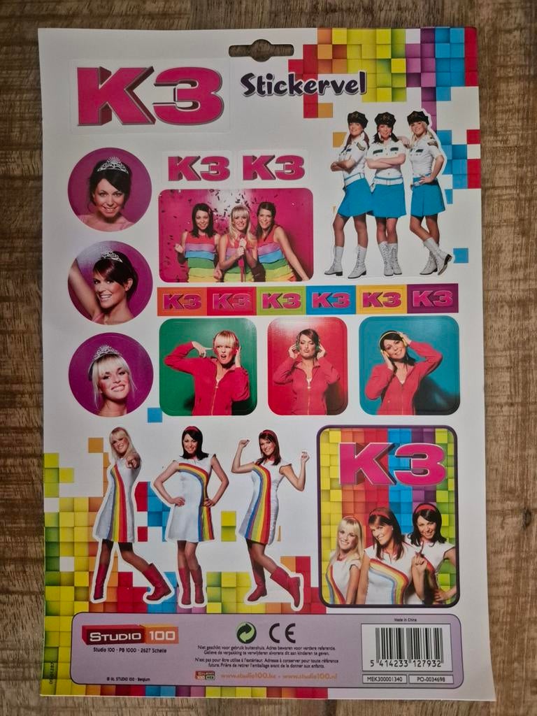 Nieuw stickervel van K3, Ophalen of Verzenden, Nieuw