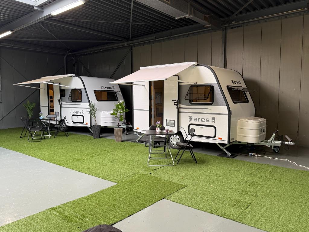 ✅CARAVAN HERA 380 • 2025 • 4PERSOONS • NIEUW • ALKO • 720KG, Overige merken, Bedrijf, Treinzit, Schokbreker