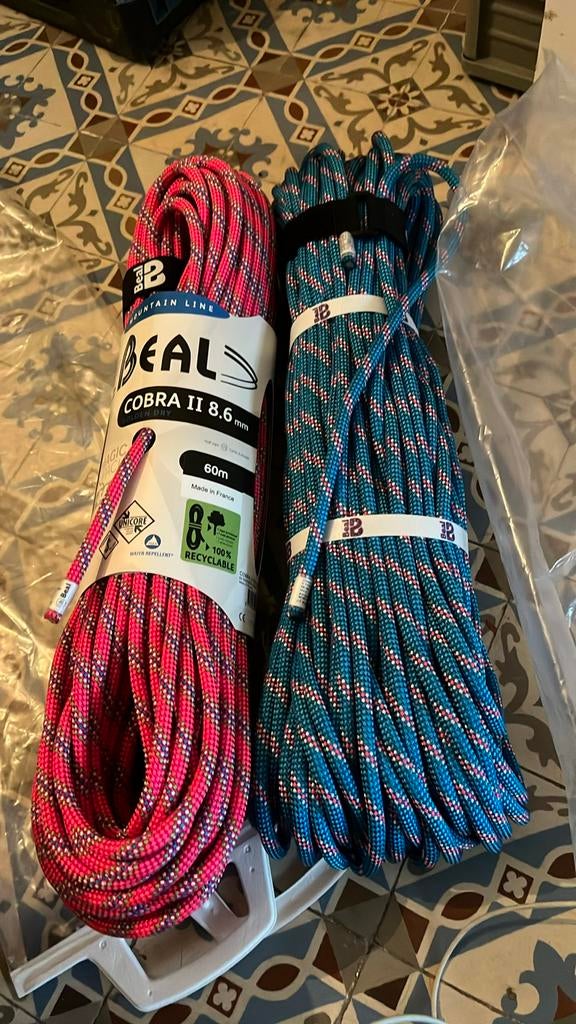 Corde à simple et à double escalade à louer, Sports & Fitness, Enlèvement, Comme neuf