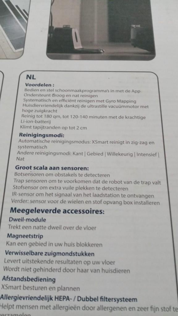 robot stofzuiger met dweil functie, Ophalen, Zo goed als nieuw