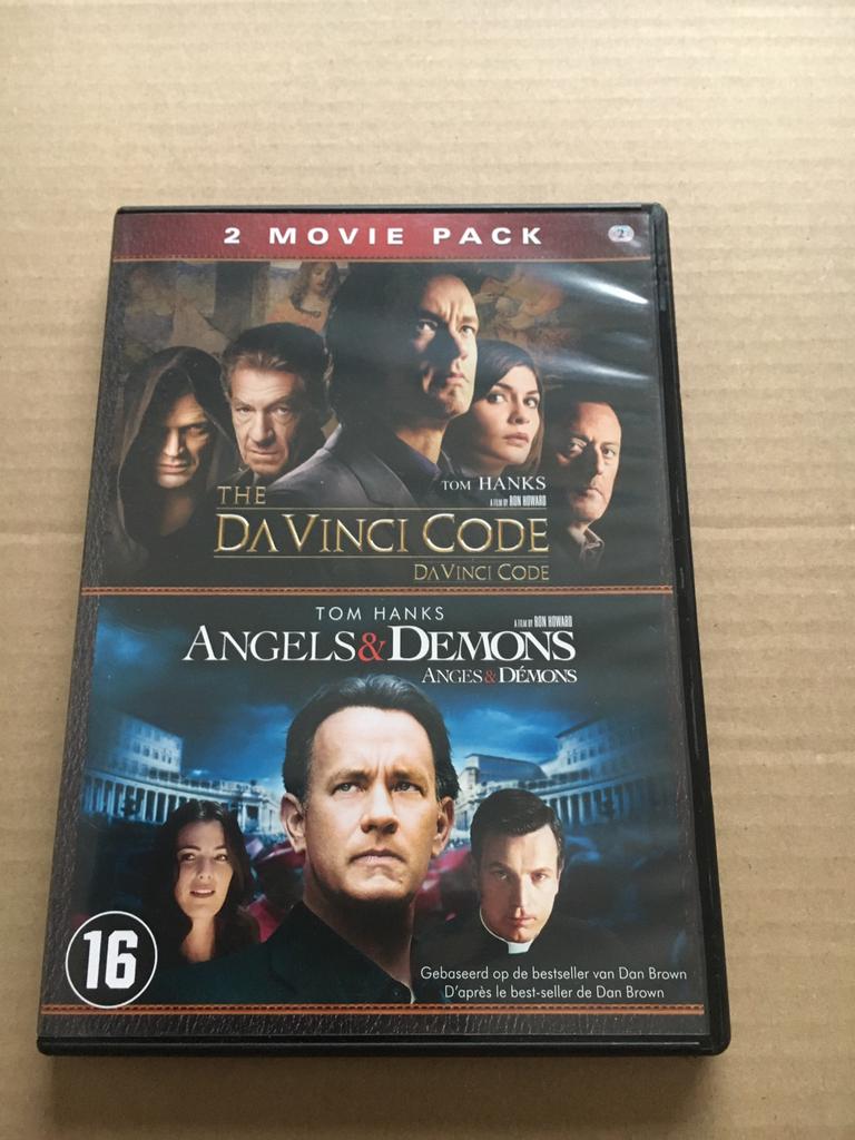 Dvd : The Davinci Code en Angels & Demons - 2 movie pack., Cd's en Dvd's, Vanaf 16 jaar, Ophalen of Verzenden, Zo goed als nieuw