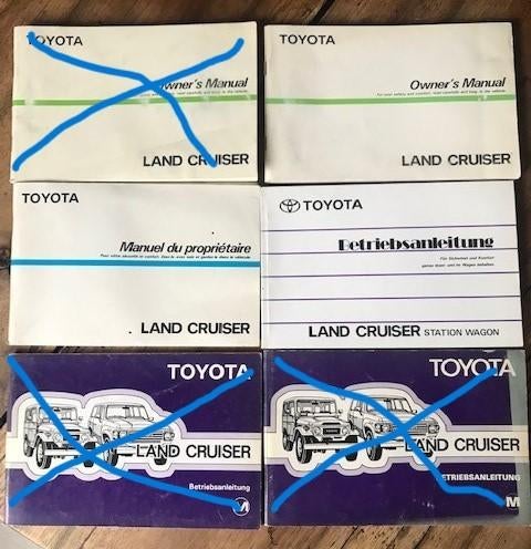 Toyota Land Cruiser oldtimer gebruikshandleidingen, Ophalen of Verzenden