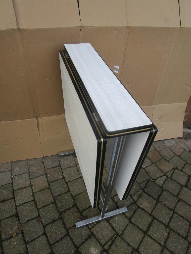 mooie formica tafel, plooibaar, Ophalen, Gebruikt, 50 tot 100 cm, 50 tot 100 cm