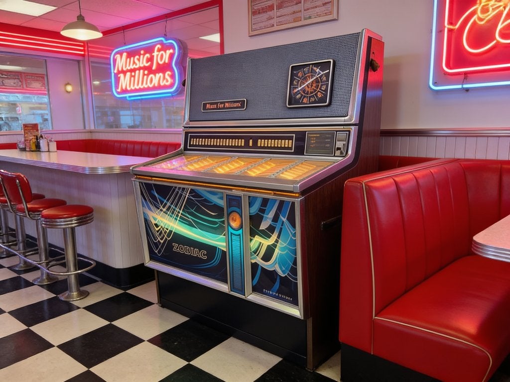 Wurlitzer Zodiac Jukebox - Schuurvondst, Nagezien, Verzamelen, Ophalen, Gebruikt, 1960 tot 1970, Wurlitzer