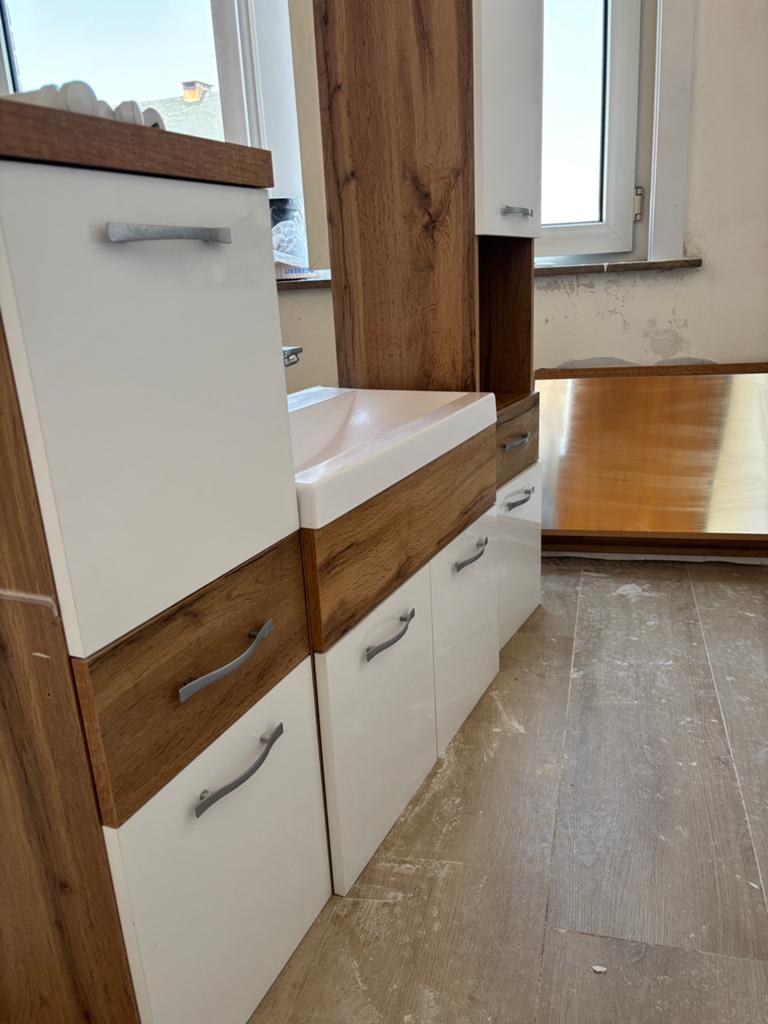 Ensemble meuble de salle de bain complet 120cm - Comme neuf, Enlèvement, Comme neuf, Blanc, Bois