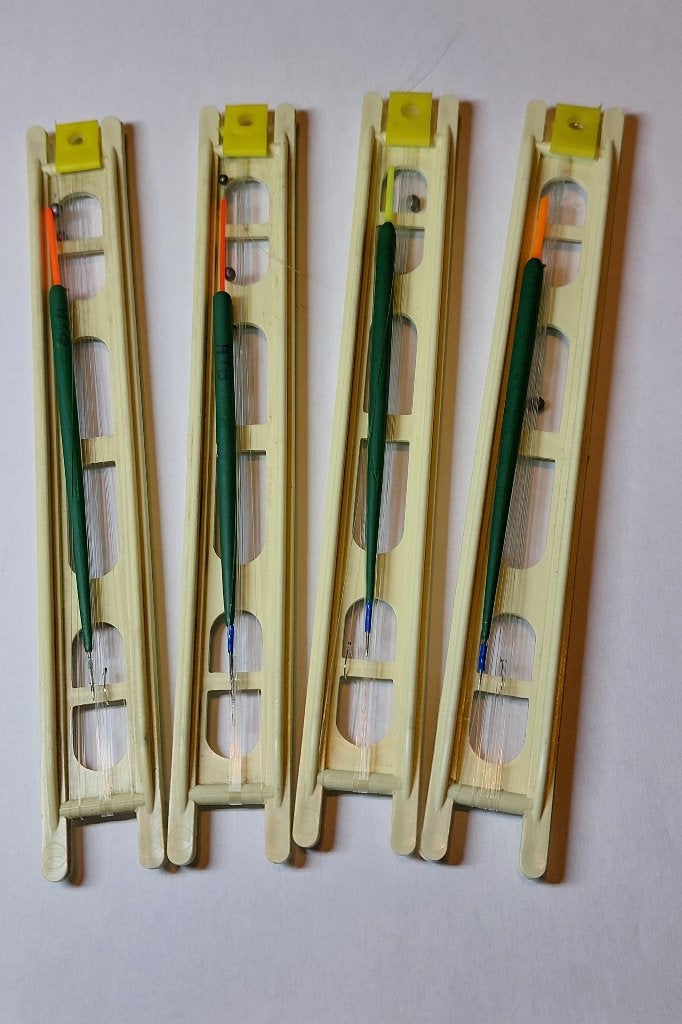 Set de 4 lignes de pêche au corégone faites maison 116, Sports nautiques & Bateaux, Enlèvement ou Envoi, Neuf, Ligne fixe