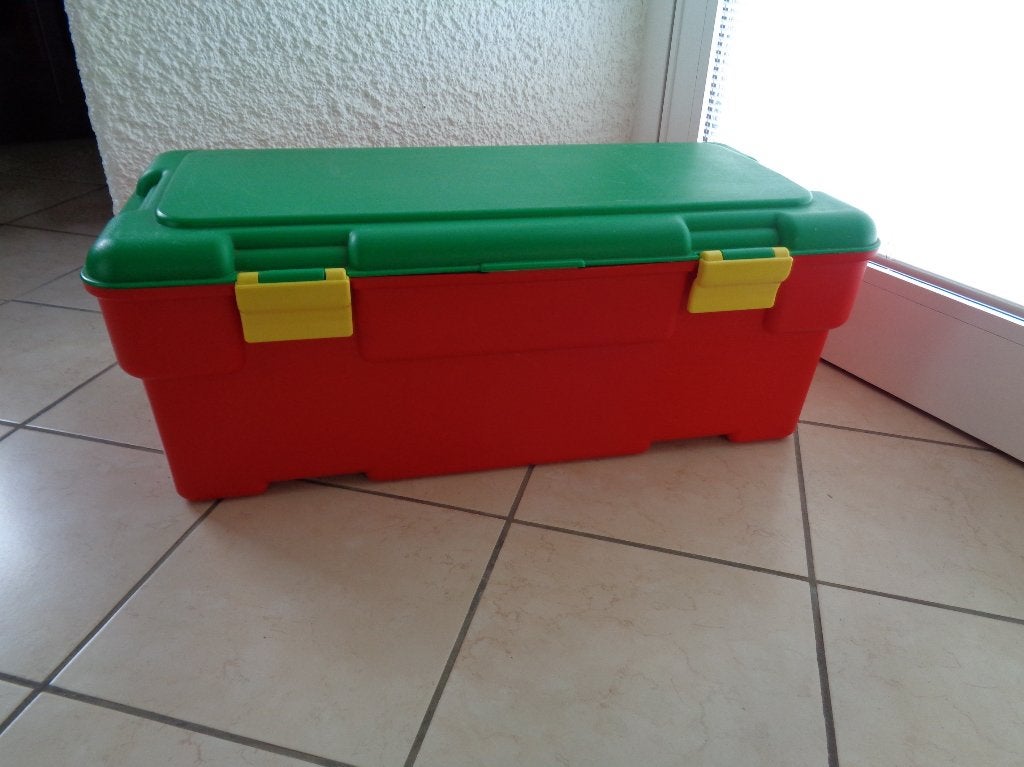 Coffre De Rangement Voyager rouge/vert., Enlèvement, Utilisé