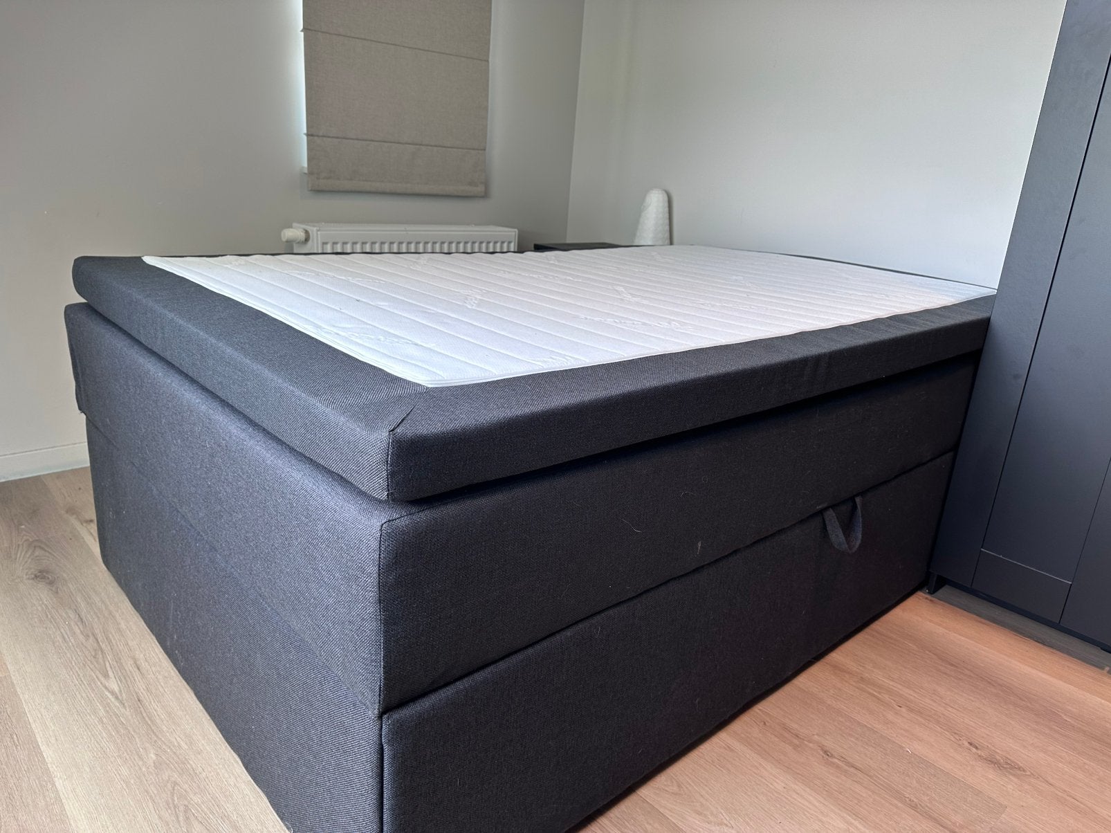 Boxspring 120 cm - vaste prijs., Huis en Inrichting, Slaapkamer | Boxsprings, Ophalen, Zo goed als nieuw, Twijfelaar, 120 cm