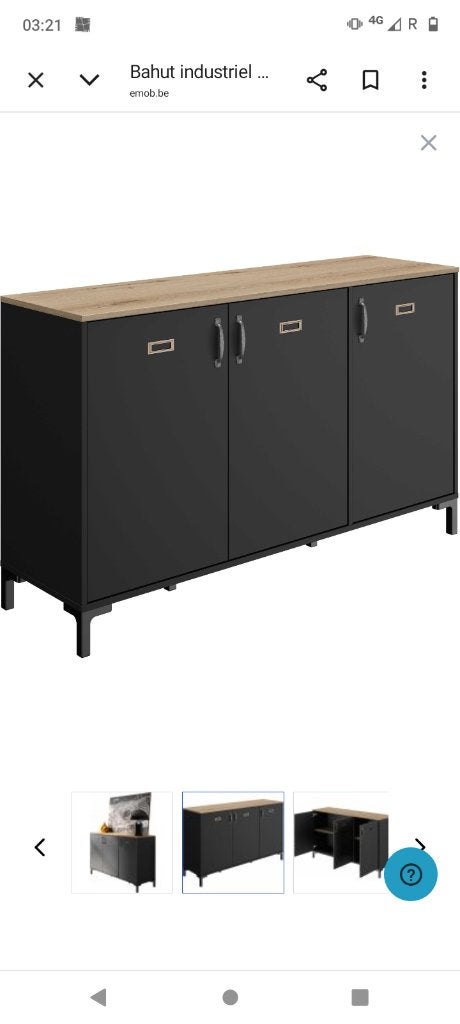 Bahut 3 portes état neuf, Neuf, 25 à 50 cm, Moins de 100 cm, 100 à 150 cm