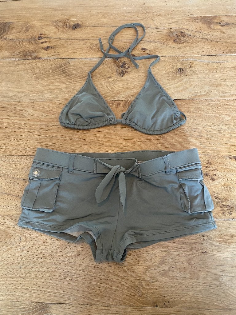 Kaki bikini Ralph Lauren, Enfants & Bébés, Maillots de bain pour enfants, Enlèvement ou Envoi, Utilisé, Taille 158, Ensemble de bikini