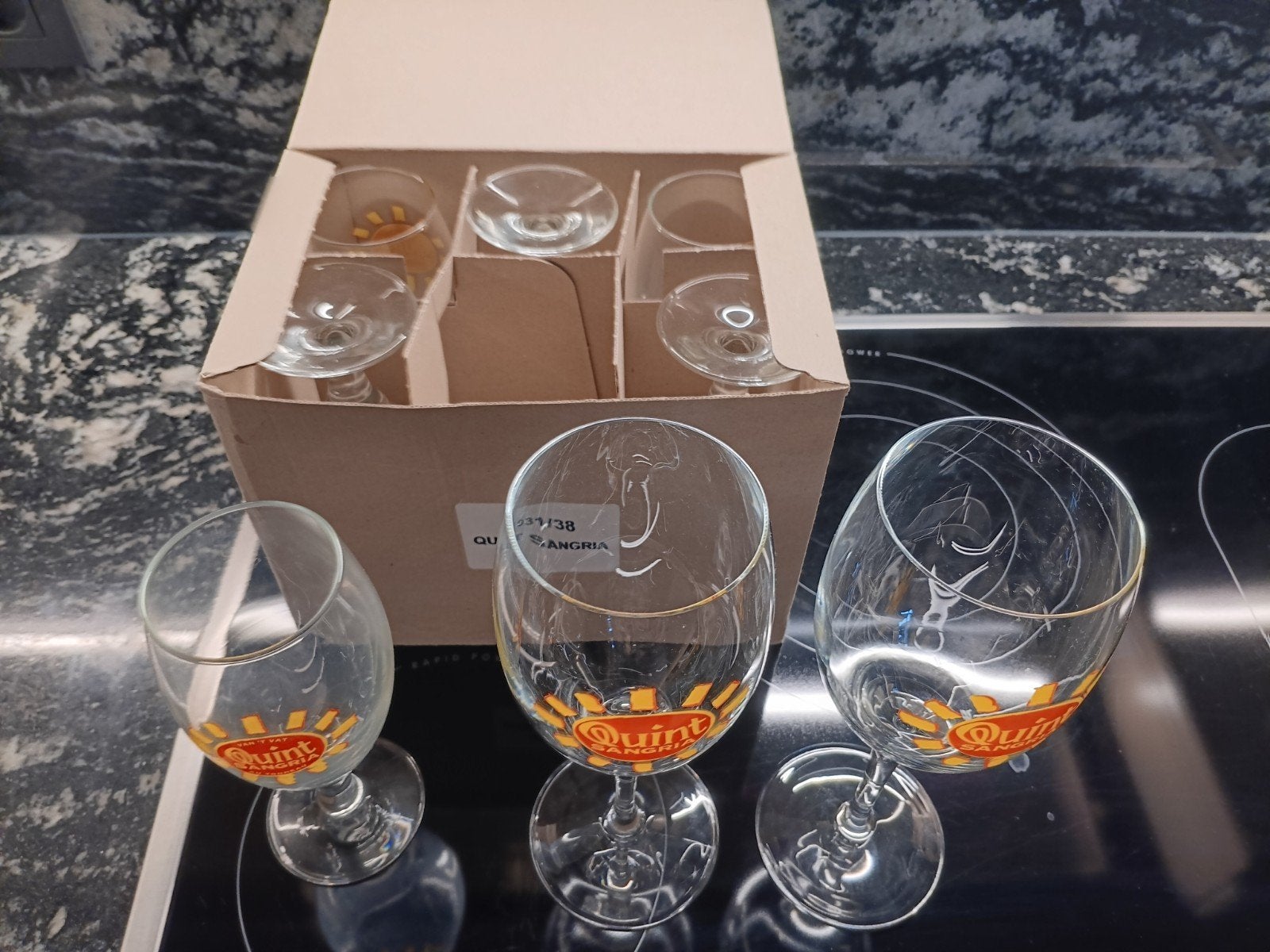 quint sangria glazen, Verzamelen, Ophalen, Nieuw
