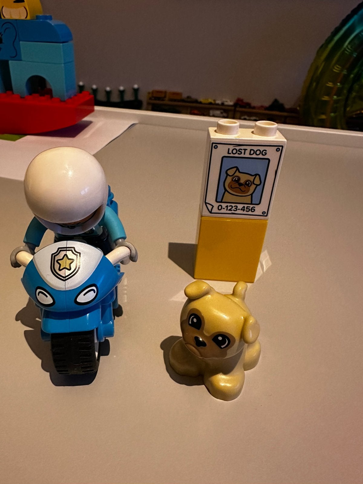 Politiemotor Duplo ️‍️, Kinderen en Baby's, Ophalen, Zo goed als nieuw, Duplo