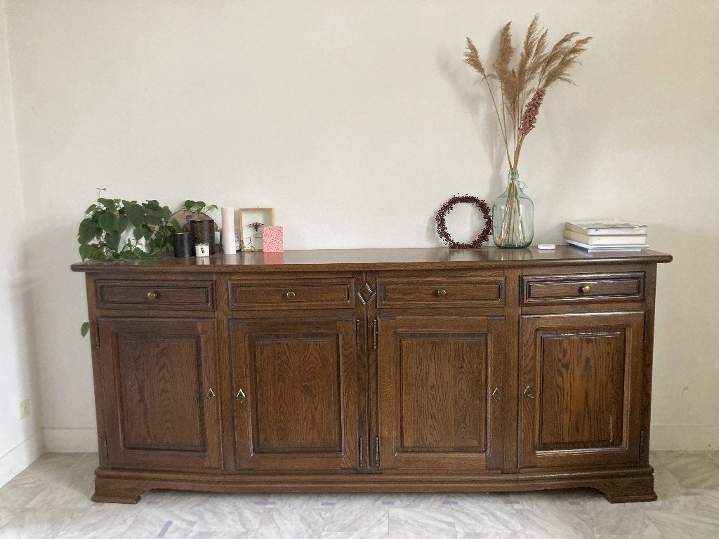 Massieve houten buffetkast - Chopin type 734 dressoir, Ophalen, Met deur(en), 100 tot 150 cm, 200 cm of meer