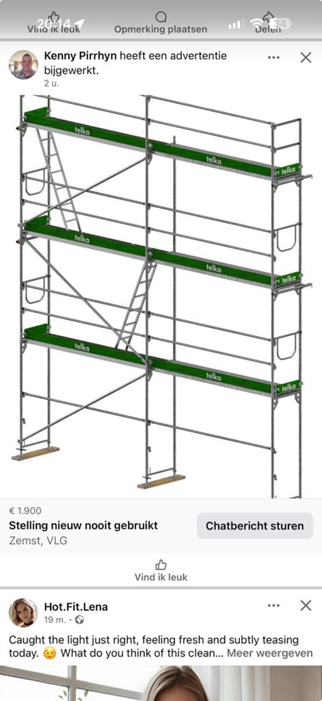 Nieuwe stelling 6m x6m x0,75m plus 1 extra ladder, Ophalen, Nieuw