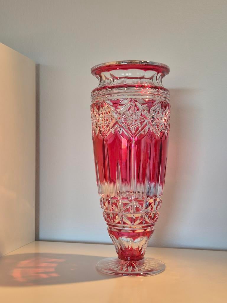 Vase Florence en cristal Val Saint Lambert, Antiquités & Art, Enlèvement ou Envoi