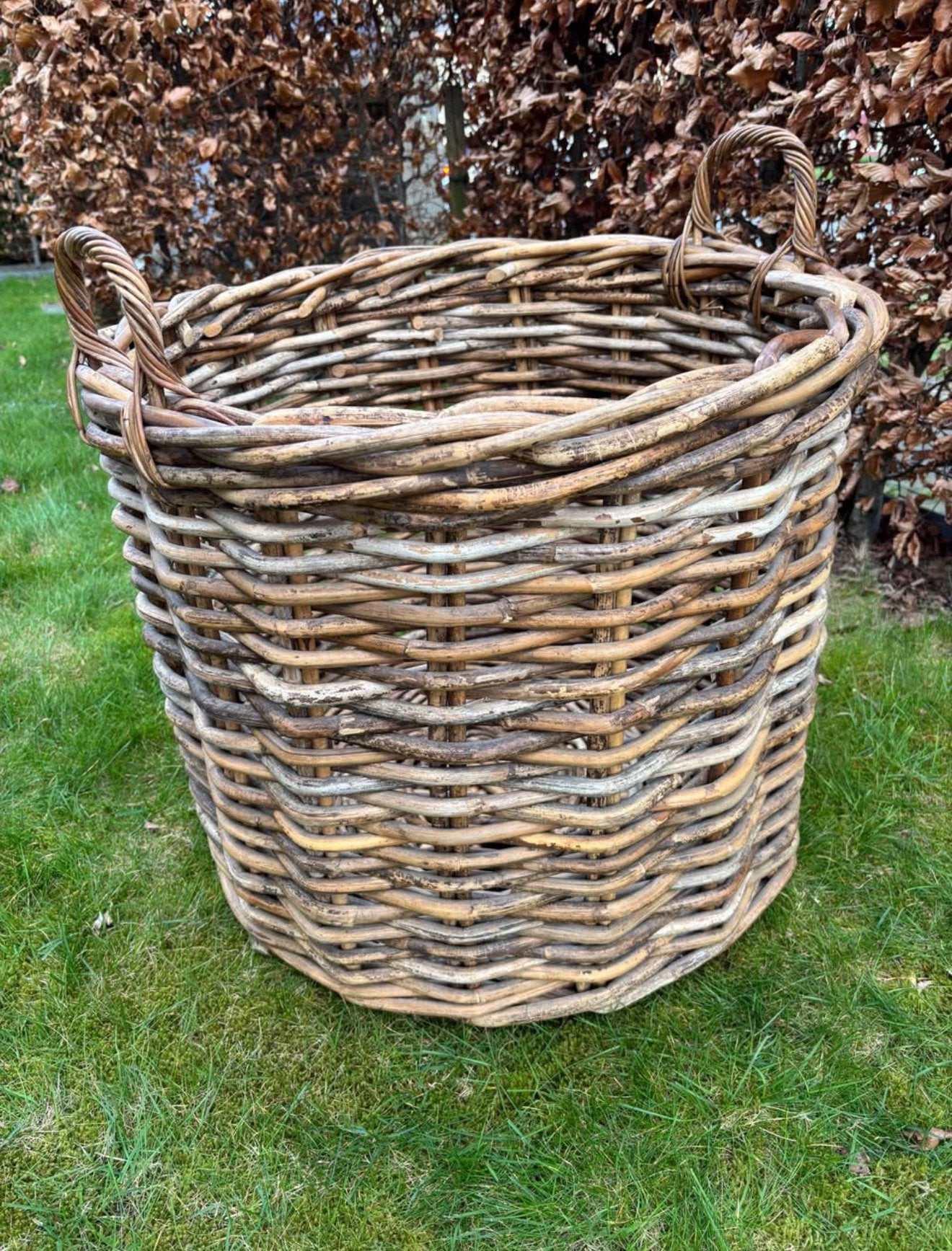 Grote decoratieve wilgenmand – haardhoutmand, Maison & Meubles, Accessoires pour la Maison | Plataux & Paniers, Enlèvement, Comme neuf