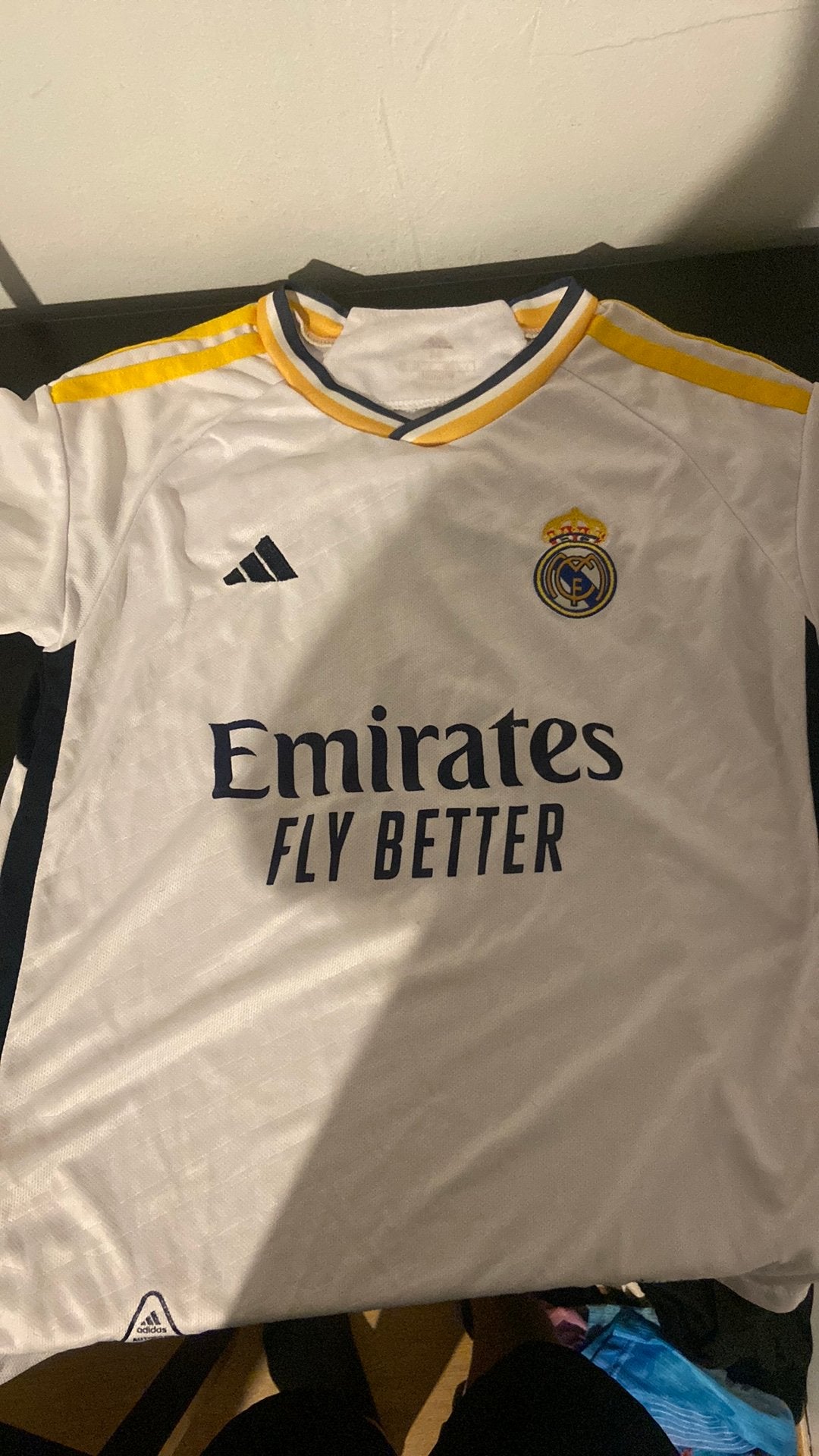 Beligham witte madrid shirt, Sport en Fitness, Voetbal, Ophalen of Verzenden, Zo goed als nieuw, Shirt