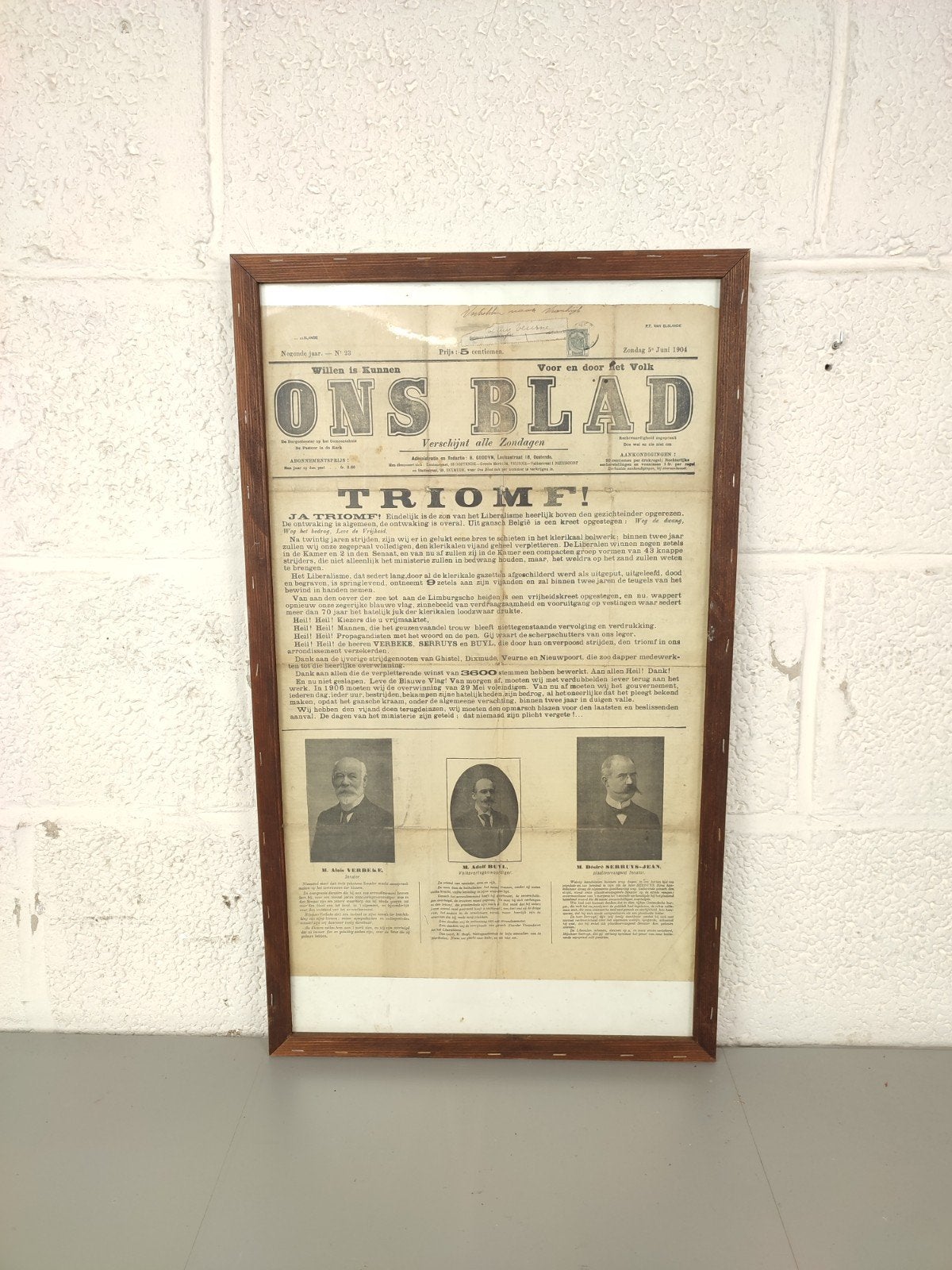Affiche 1904 overwinning liberalen, Enlèvement ou Envoi