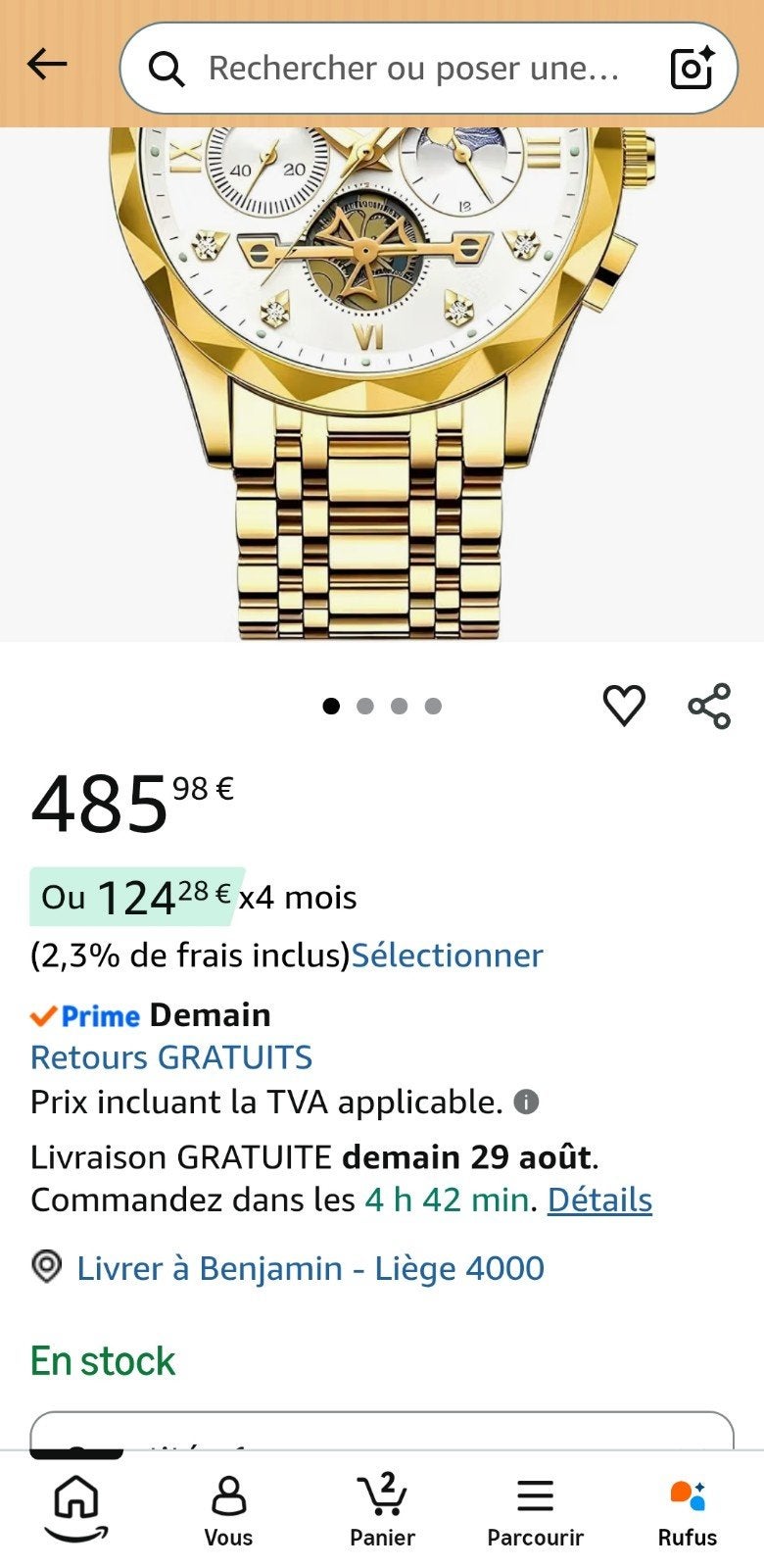 Montre automatique de luxe premium, Bijoux, Sacs & Beauté, Enlèvement ou Envoi, Neuf, Montre-bracelet