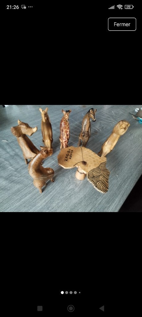 Figurines faites main en bois, Antiek en Kunst, Ophalen