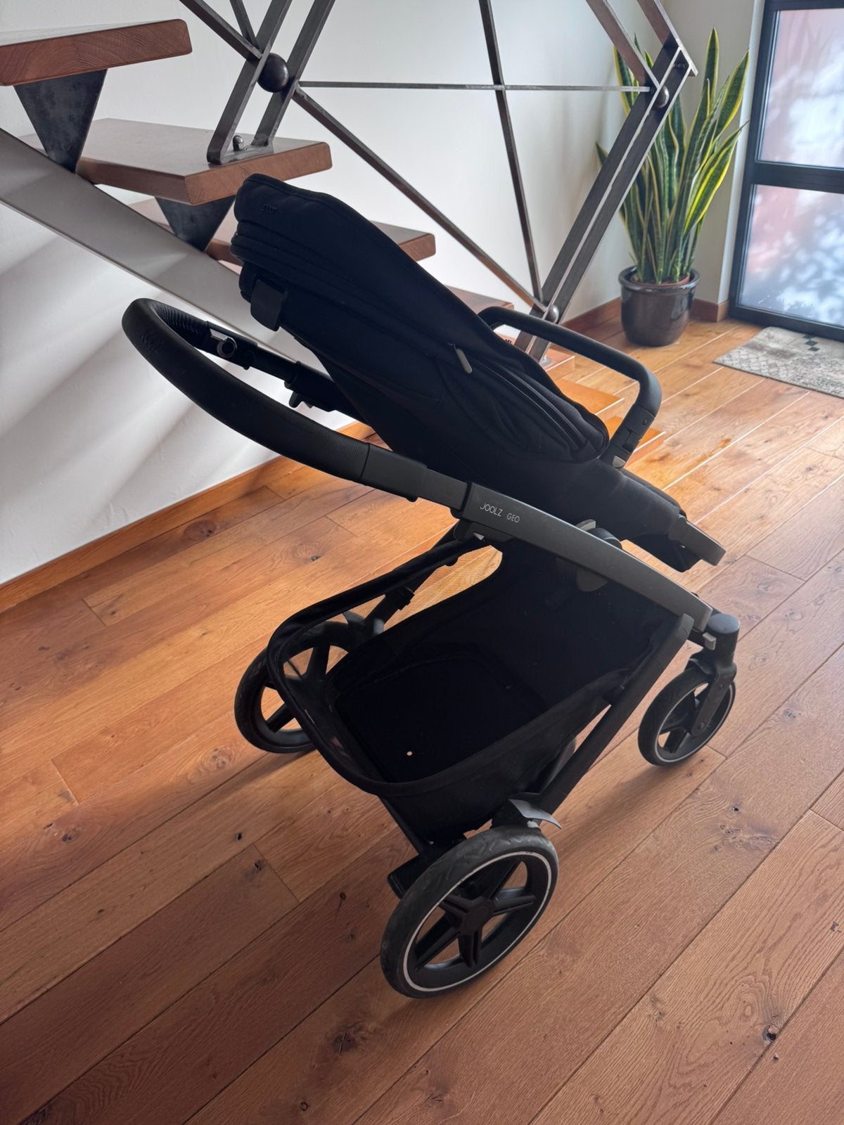 Joolz geo 3 mono all black, Autres marques, Utilisé, Poussette, Tige de poussée réglable