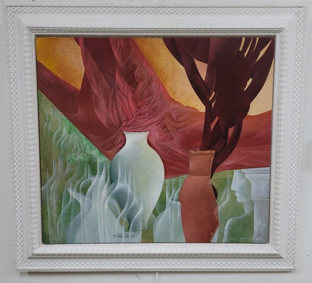 Sonja BAUTERS, Tussen breuk en herinnering, Enlèvement ou Envoi, Encadré, Peinture à l'huile, Panneau