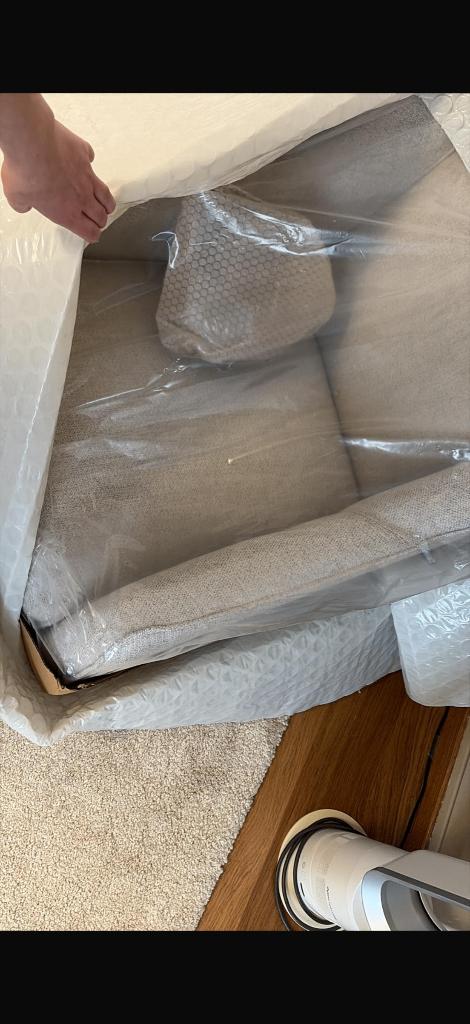 Fauteuil Belissimo Blanc Cassé, Contemporain, Enlèvement, 75 à 100 cm, Tissus