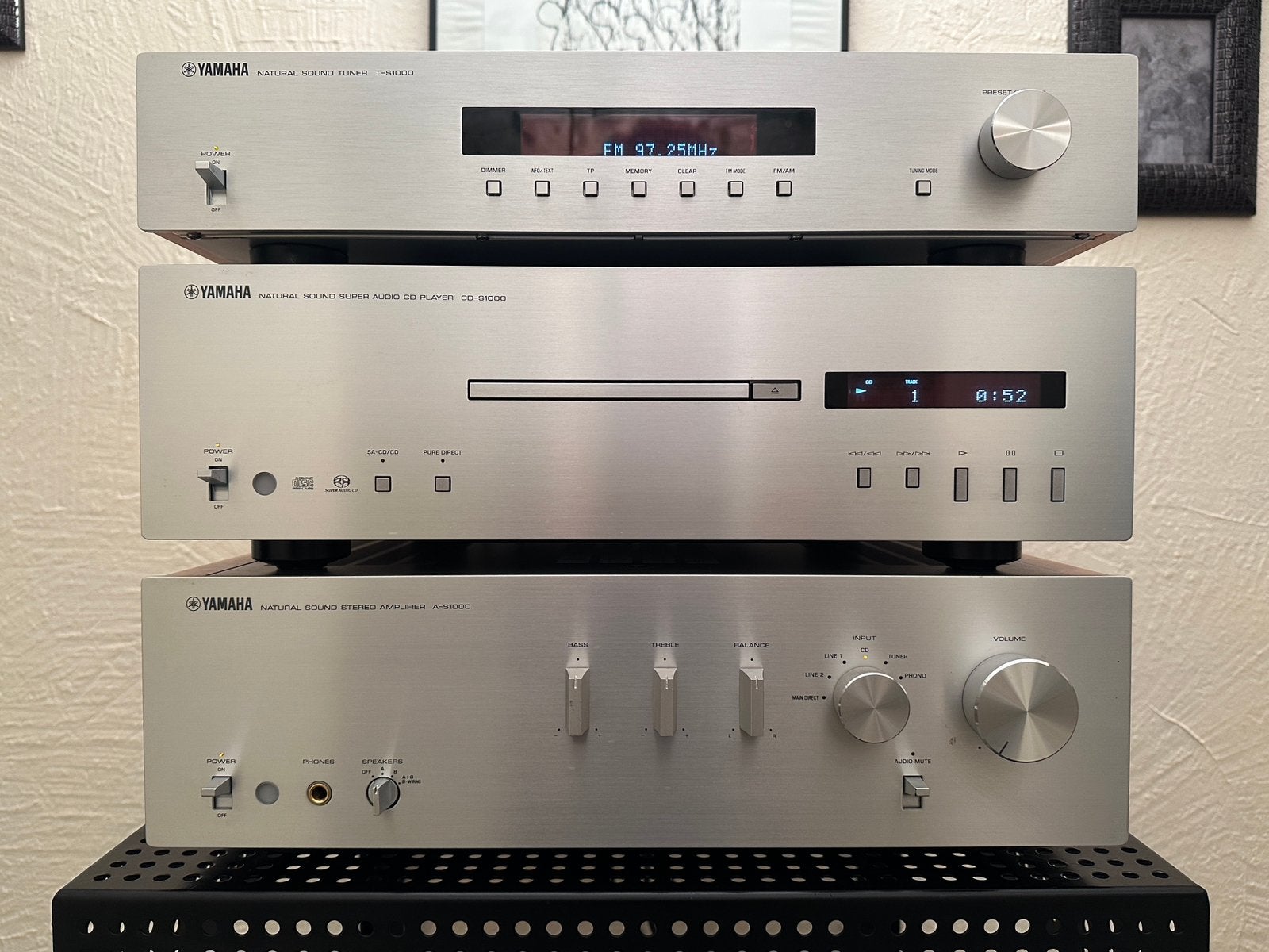 YAMAHA A-S1000+CD-S1000+T-S1000, Enlèvement ou Envoi, Comme neuf, Lecteur CD, Autres marques