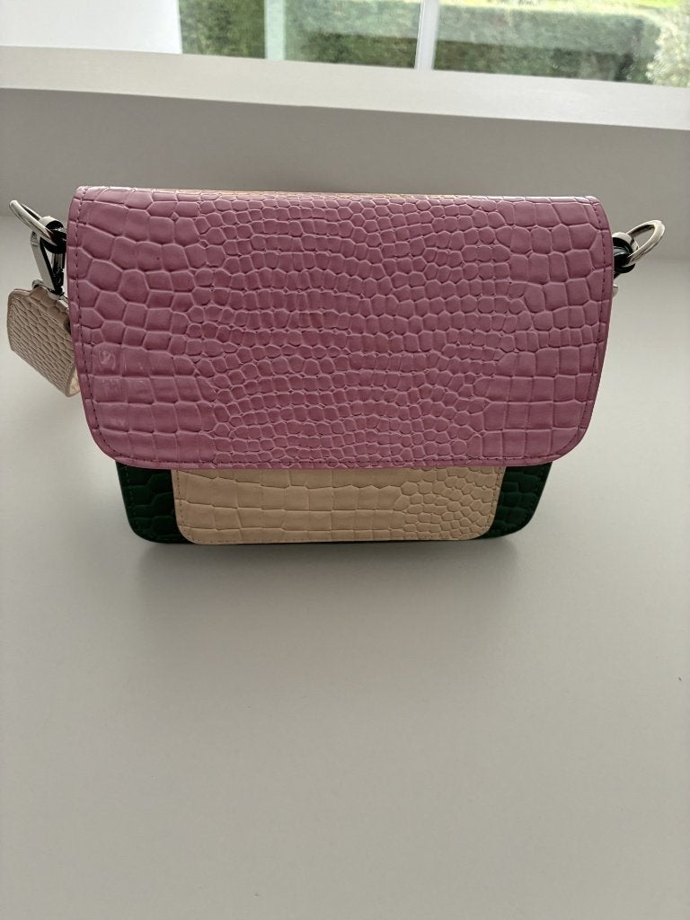 Sac à main vert, rose et beige de la marque Hvisk, Enlèvement ou Envoi, Neuf, Rose, Sac à main
