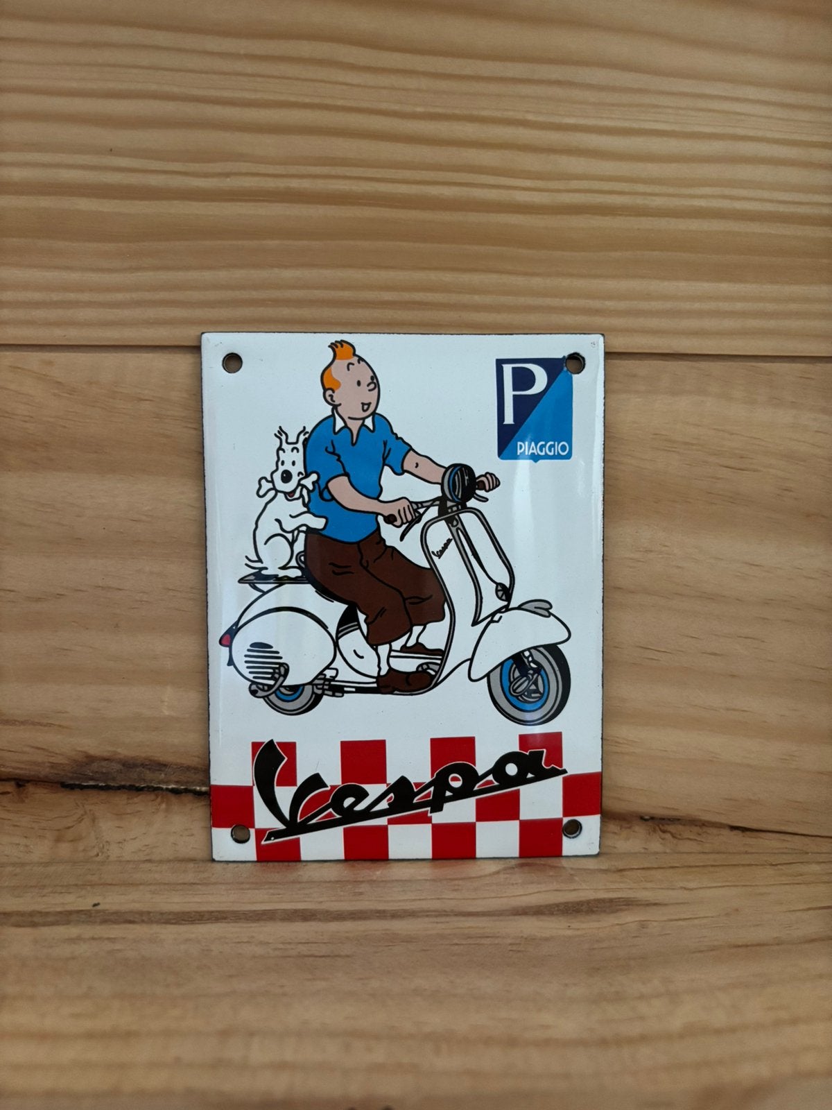 Plaque Émaillée tintin, Antiquités & Art, Antiquités | Email, Enlèvement ou Envoi