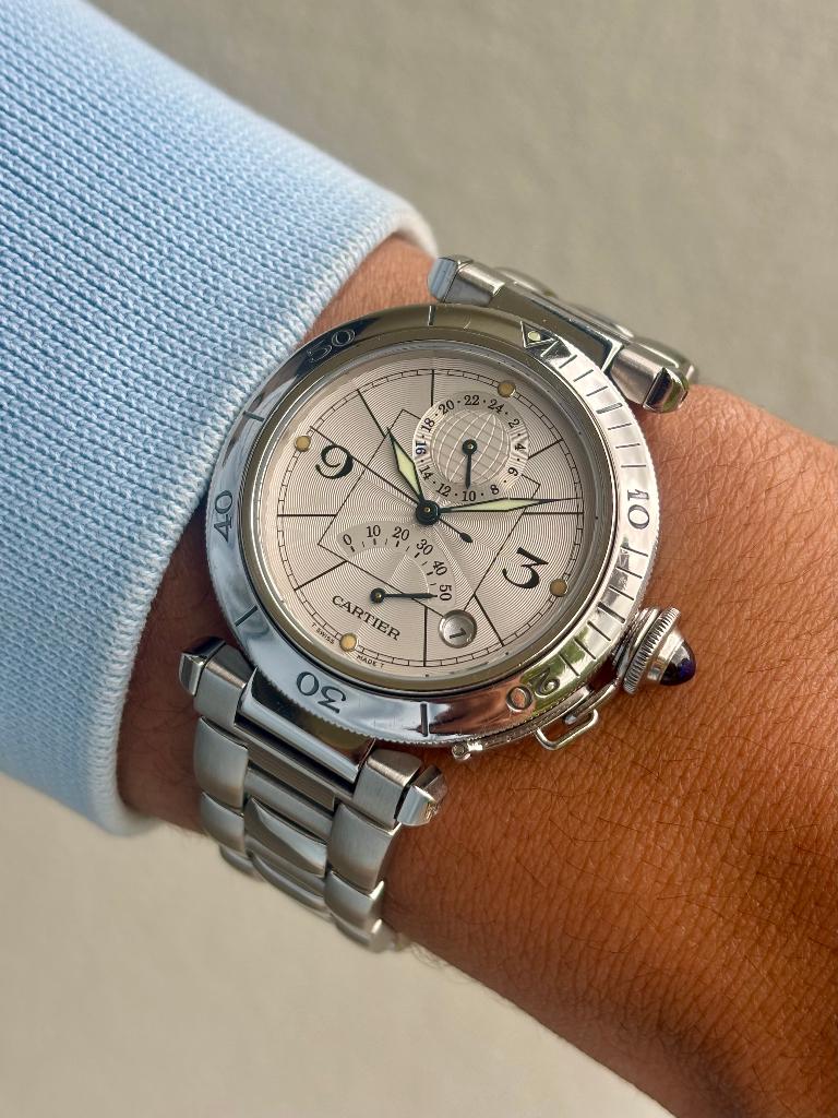 Cartier Pasha GMT, Montre-bracelet, Autres marques, Enlèvement, Acier