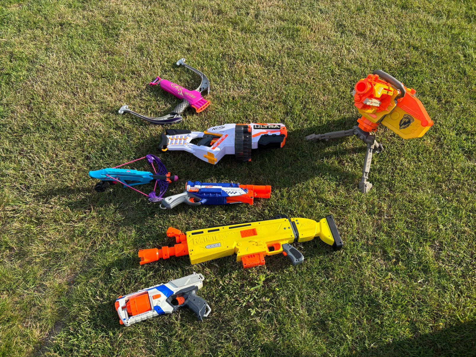 Super deal voor €50 meer dan 5 Nerf geweren/pistolen, Ophalen, Zo goed als nieuw
