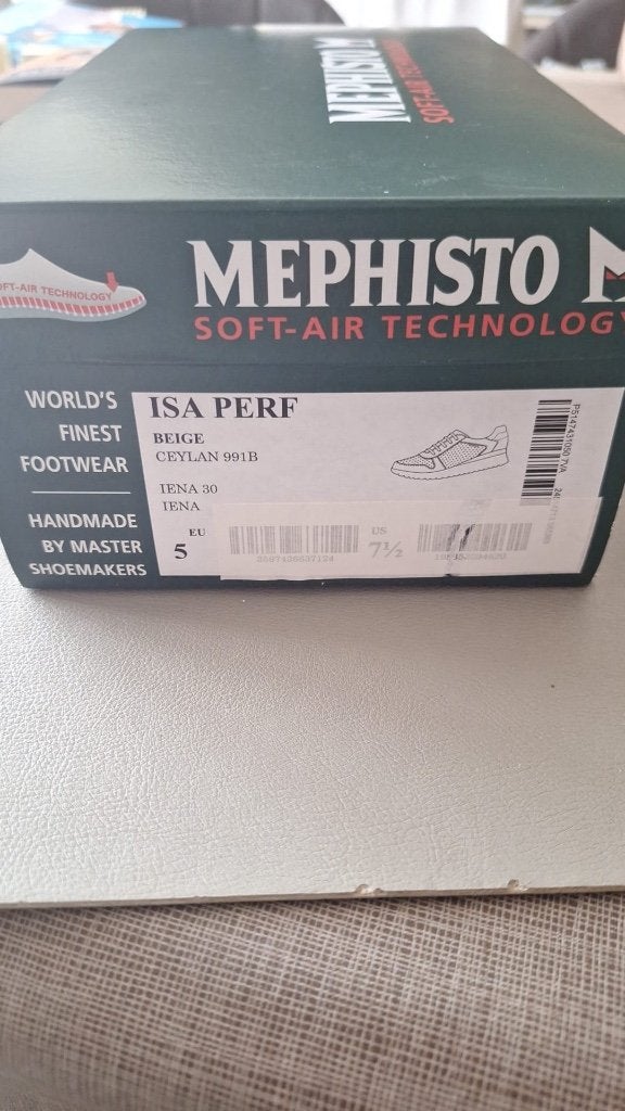 Sneaker Mephisto Isa Perf Soft Air Lace, Mephisto, Enlèvement ou Envoi, Beige, Sneakers et Baskets