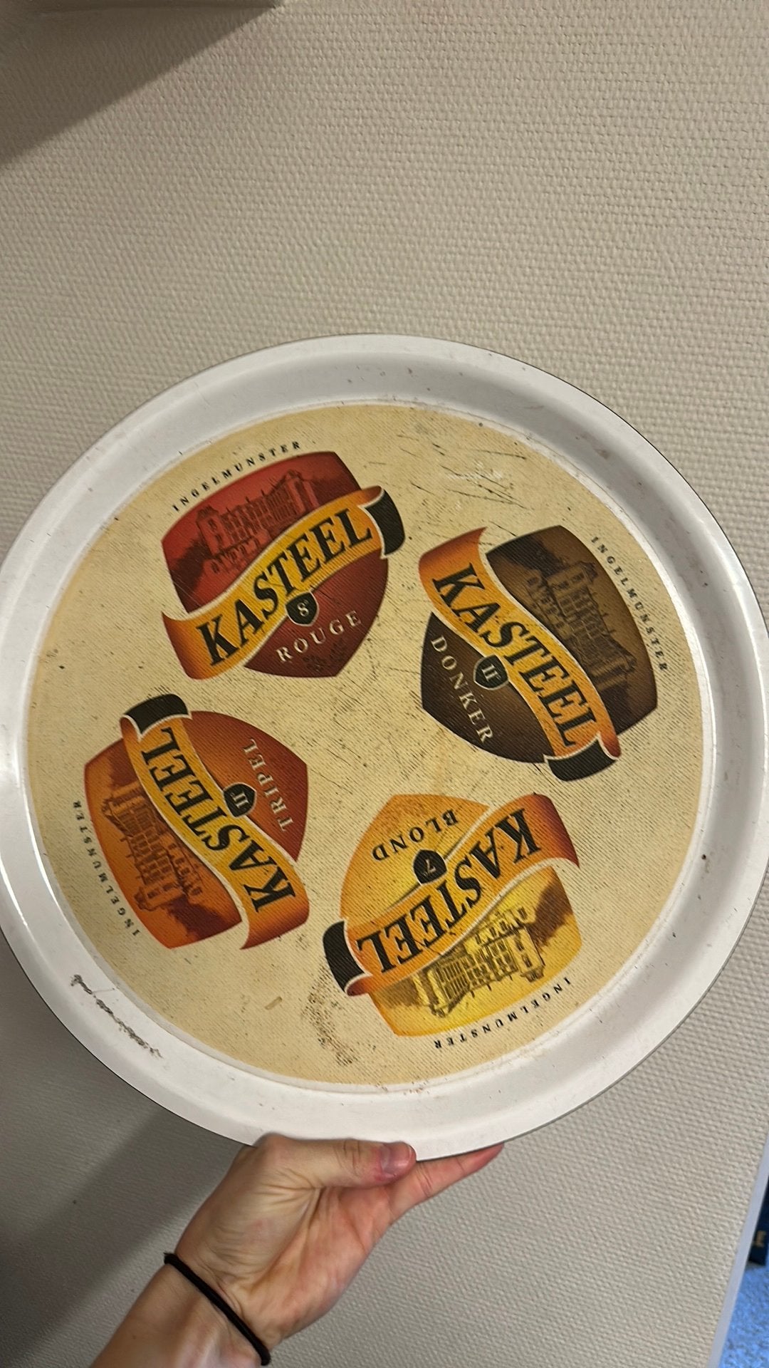 Kasteelbier plateau, Verzamelen, Ophalen of Verzenden, Reclamebord