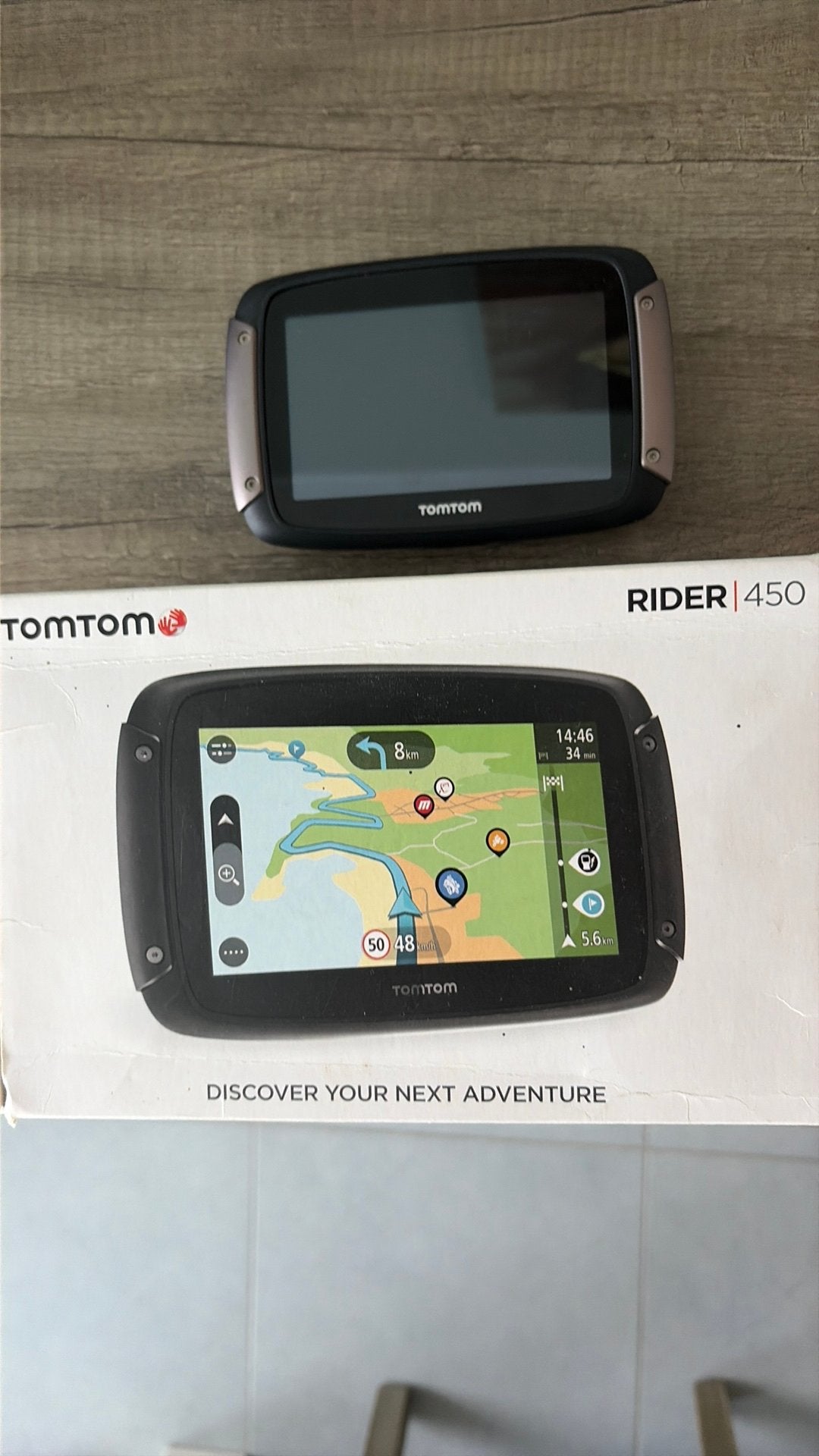Tomtom rider 450, Ophalen, Gebruikt