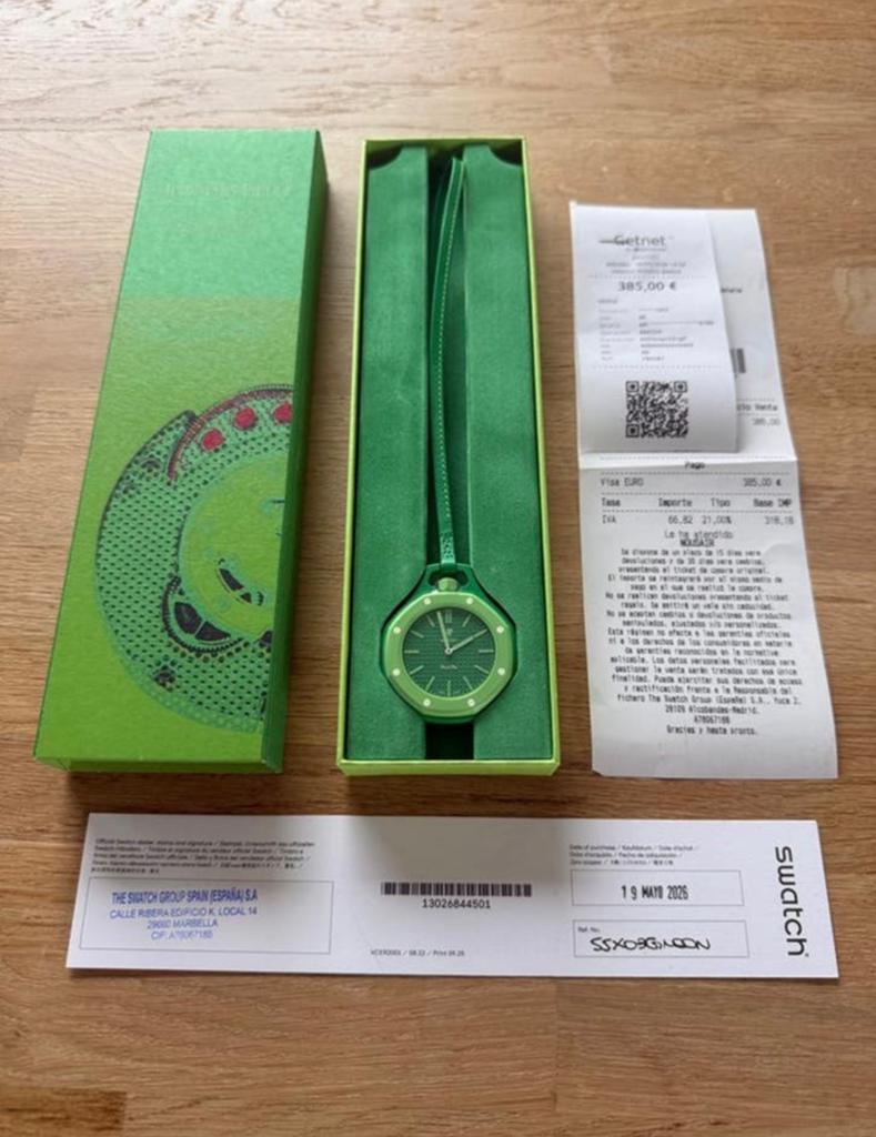 AP X SWATCH GREEN EIGHT, Enlèvement ou Envoi, Comme neuf, Swatch