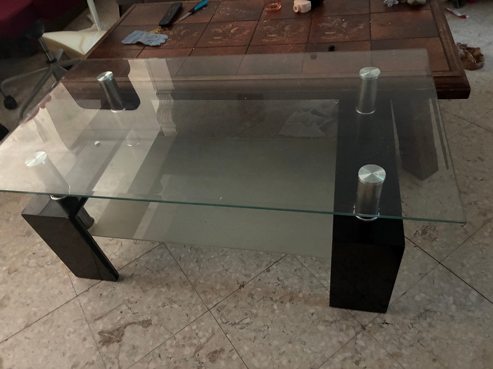 Salon tafel, Ophalen