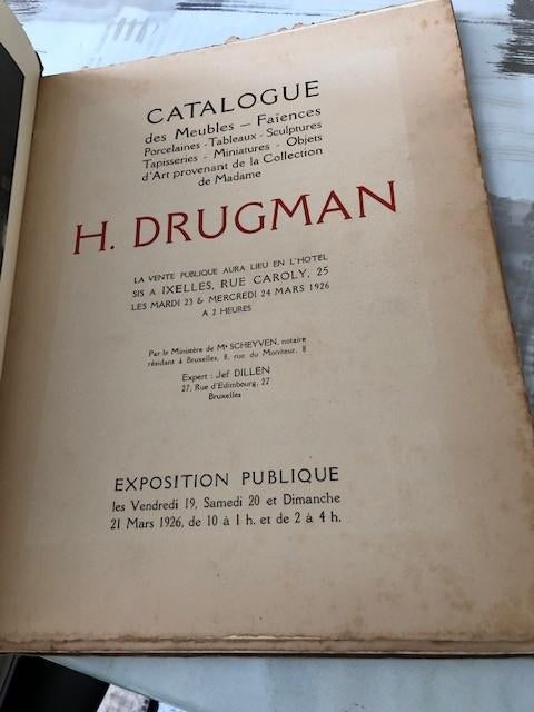 Catalogue des Meubles .... - H. Drugman Zeldzame catalogus, Antiek en Kunst, Ophalen of Verzenden