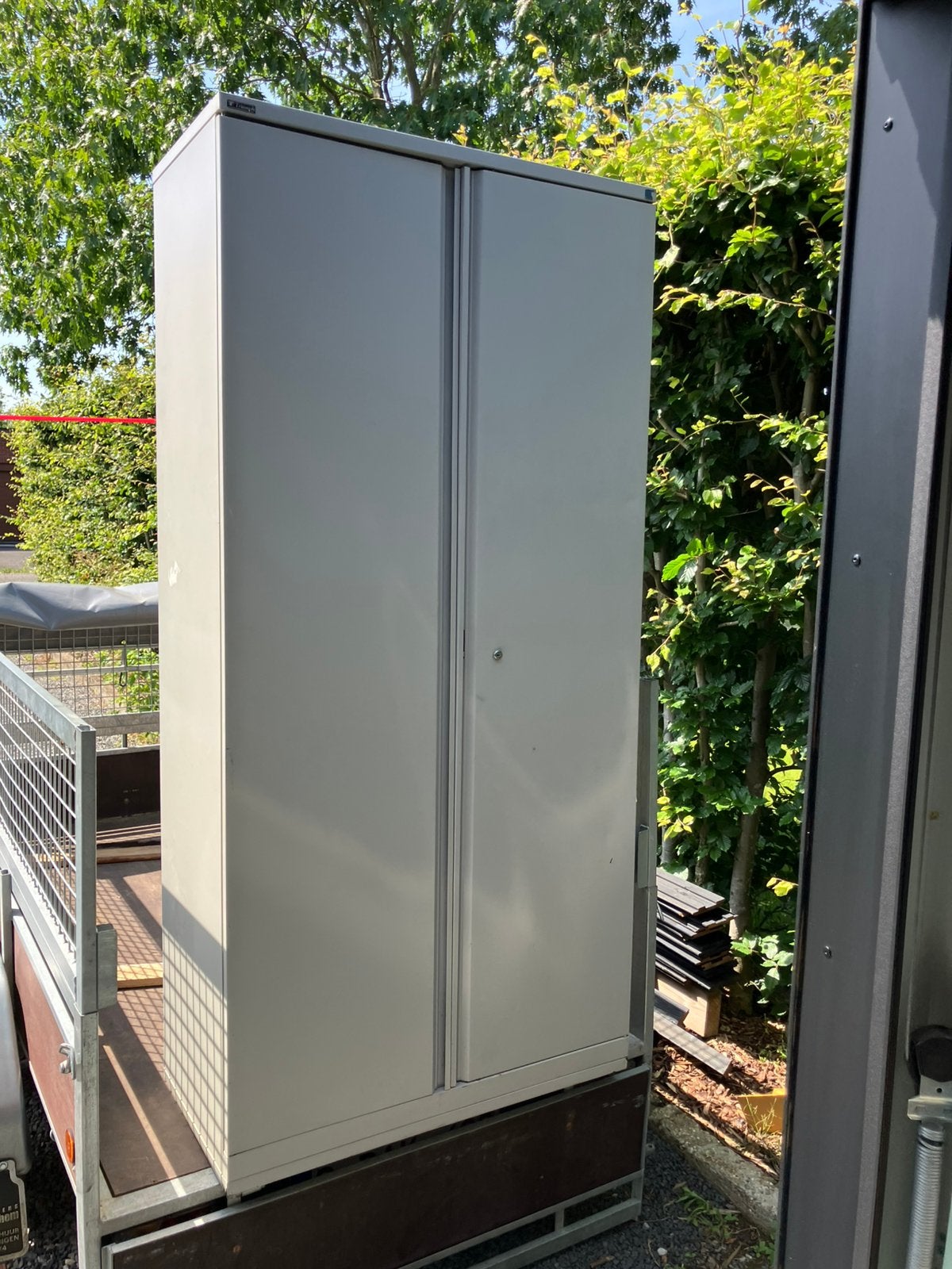 Grote metalen Triumph garagekast, Ophalen, Gebruikt, 200 cm of meer, 50 tot 100 cm