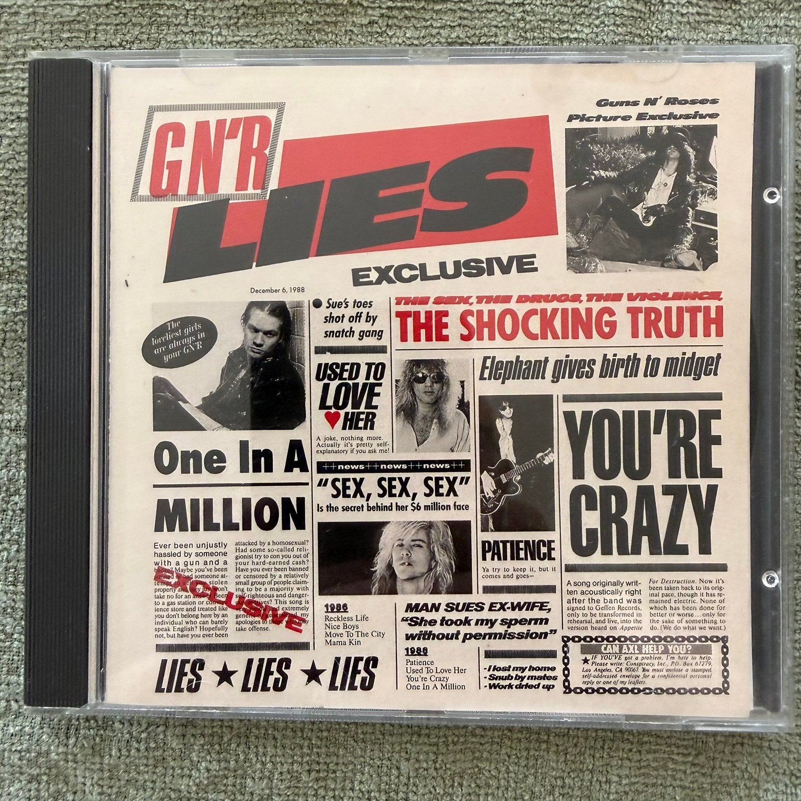 CD Guns N Roses, Enlèvement ou Envoi, Comme neuf, Digipak
