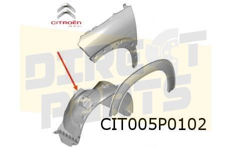 Citroen C3 Aircross (10/17 - 11/24) (A88) wielkuip Rechts Or, Verzenden, -, Nieuw, Spatbord
