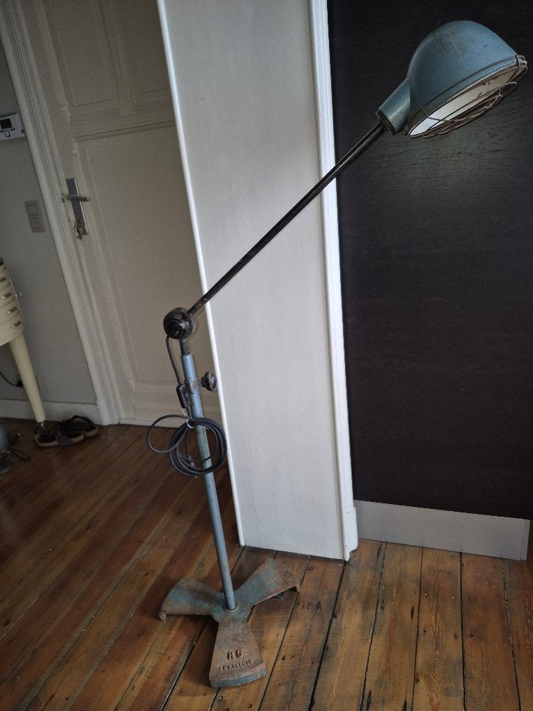 Levallois vintage industriële garagelamp, Antiek en Kunst, Antiek | Verlichting, Ophalen
