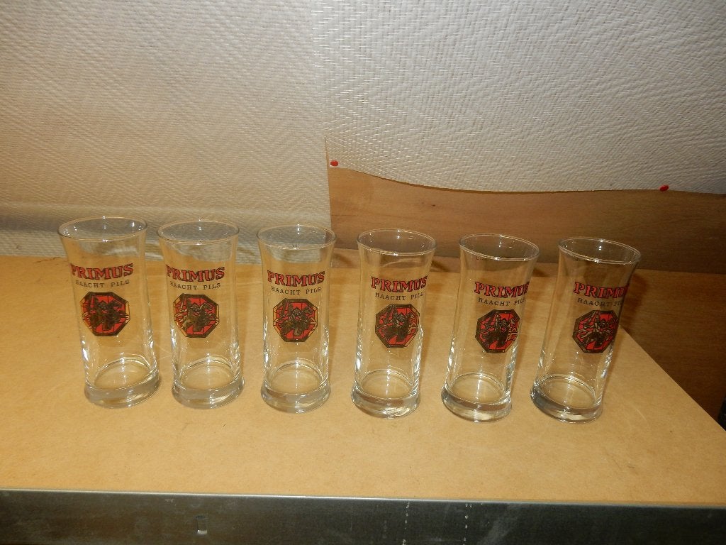 nr.292 - Bierglazen: primus, Verzamelen, Ophalen, Zo goed als nieuw, Glas of Glazen