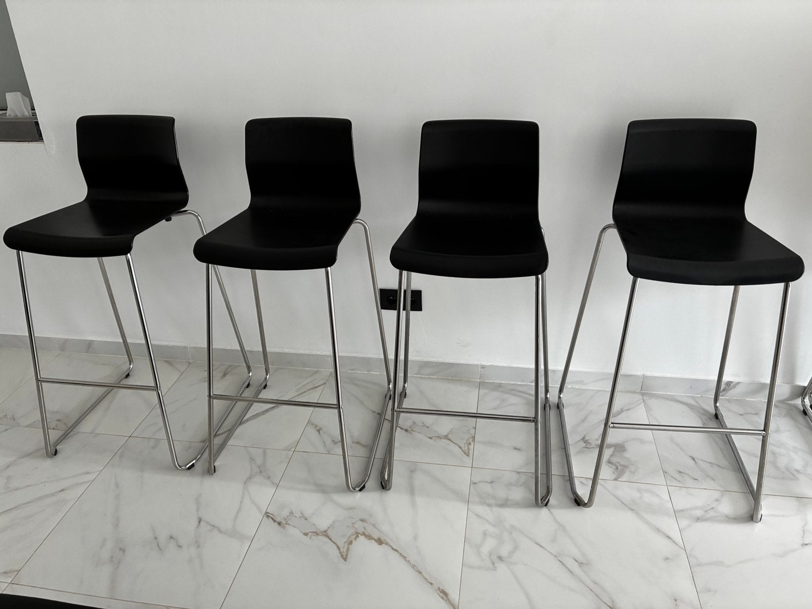 Ikea glenn barkruk, Ophalen, Kunststof, Gebruikt, Met voetsteun