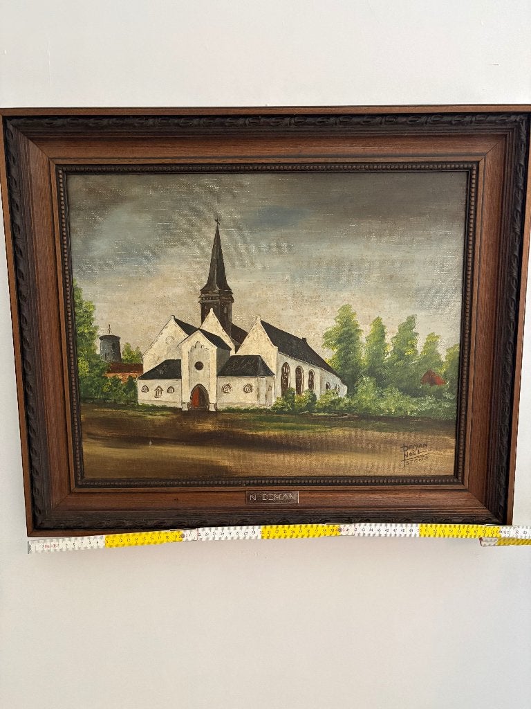 Schilderij  kunstenaar: Deman Noël, Antiquités & Art, Paysage, Enlèvement, Encadré, Toile