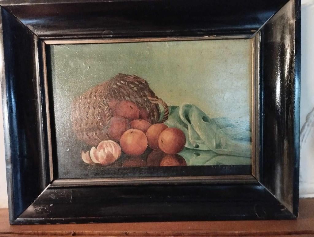 Huile sur toile - nature morte - VV Lugthart - 40 x 30, Enlèvement