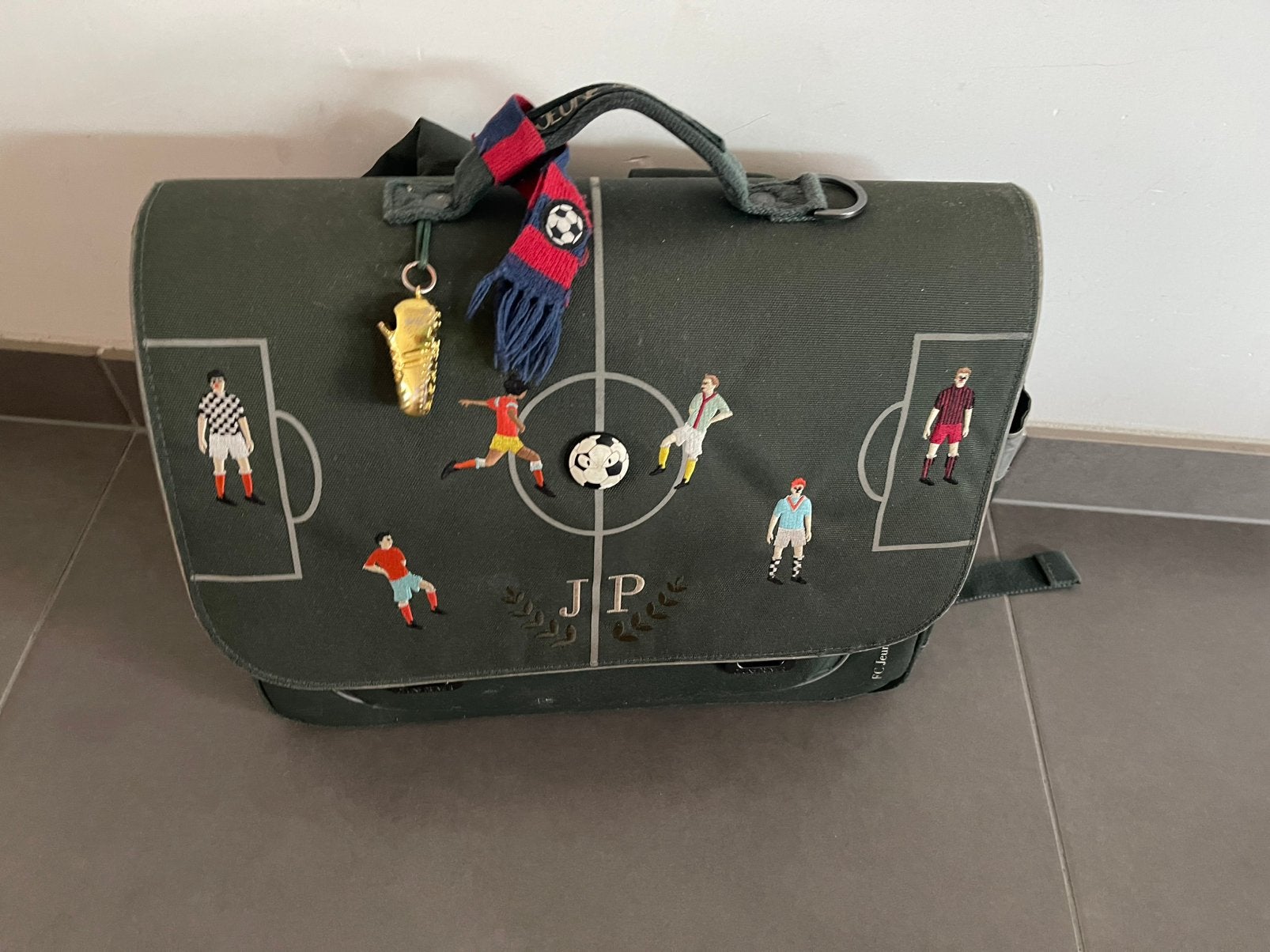 Boekentas Jeune Premier (voetbal) - 1ste-3de leerjaar, Ophalen, Gebruikt, Groen, Aktetas of Boekentas