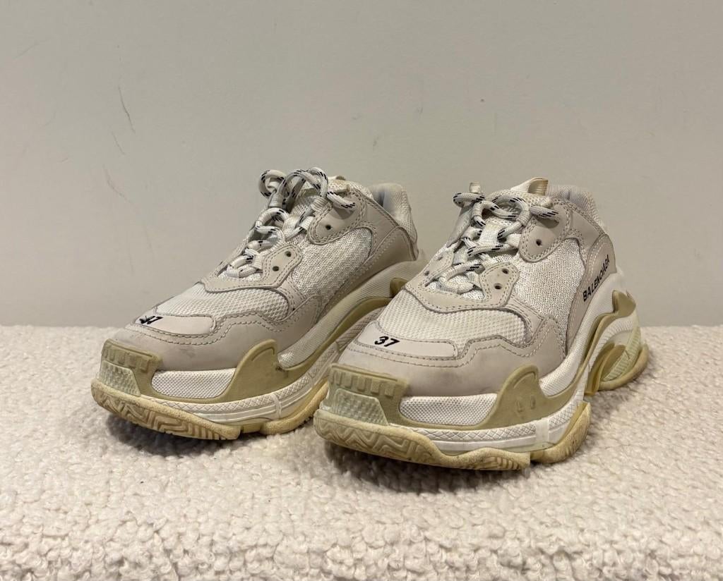 Balenciaga Triple S Sneakers–Beige/Wit–Maat 37 (valt groot), Balenciaga, Enlèvement ou Envoi, Beige, Sneakers et Baskets